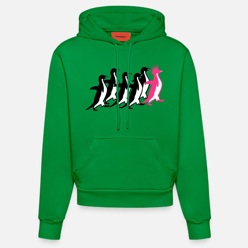 Pack de pingouins - Sweat à capuche bio ajusté fabriqué en UE - City Green