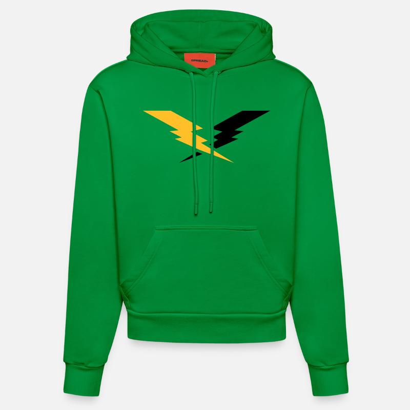 La foudre - Sweat à capuche bio ajusté fabriqué en UE - City Green