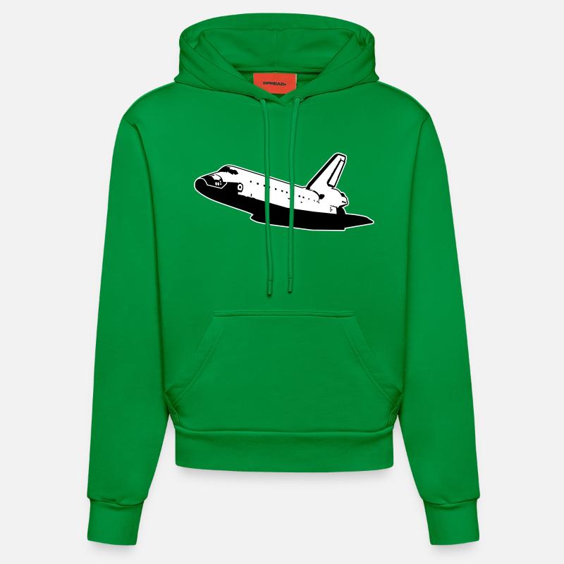 Navette spatiale (aucun emblèmes) - Sweat à capuche bio ajusté fabriqué en UE - City Green