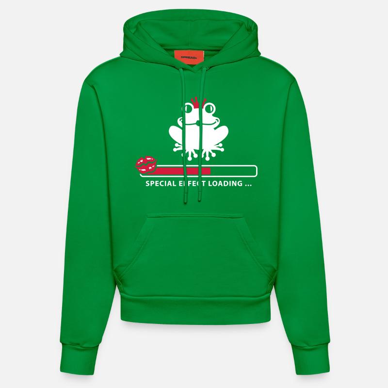Grenouille effet spécial - Sweat à capuche bio ajusté fabriqué en UE - City Green