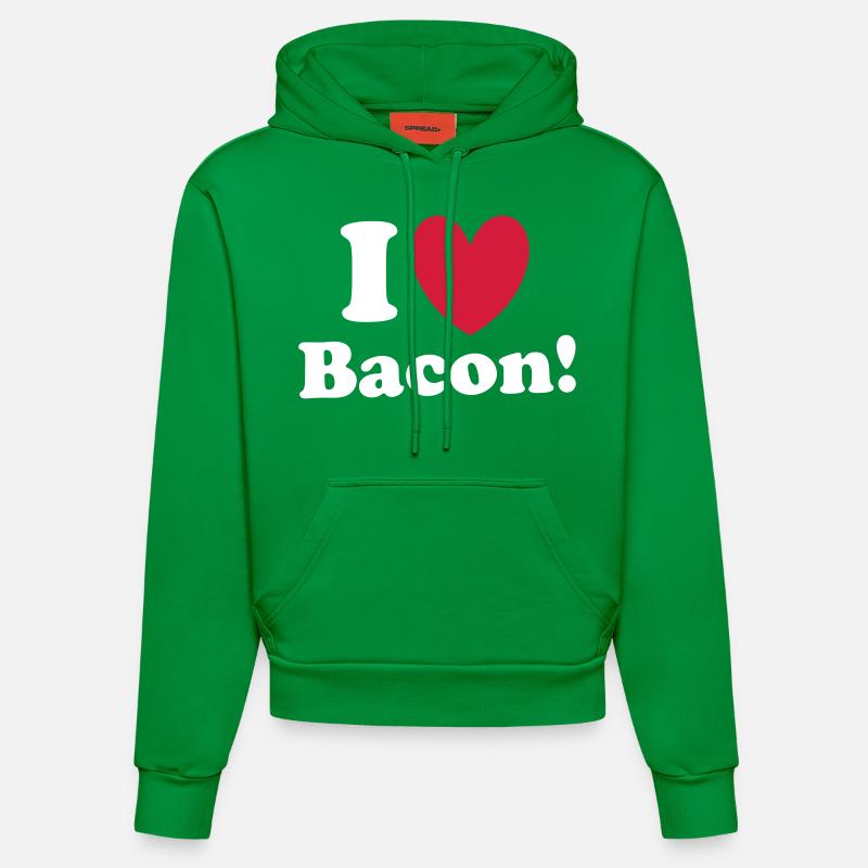 Bacon - Organic Fitted Hoodie Made in EU - City Green