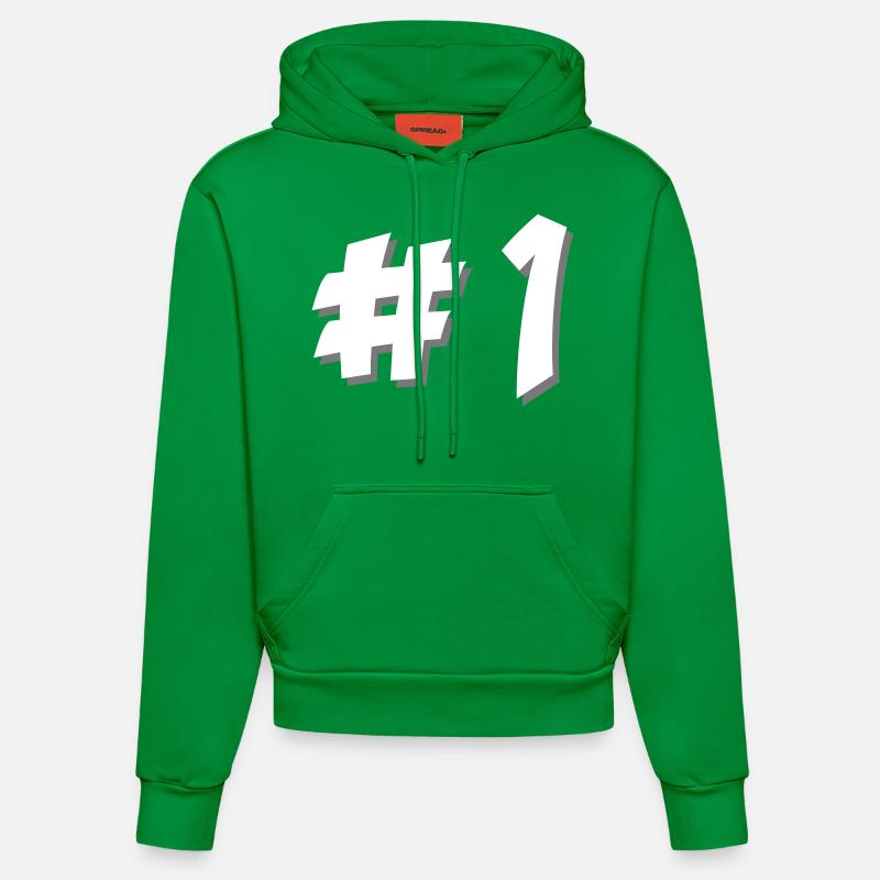 Numéro un - Sweat à capuche bio ajusté fabriqué en UE - City Green