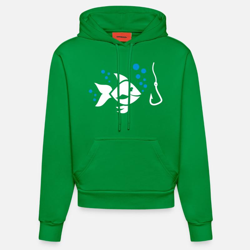 Poisson - Sweat à capuche bio ajusté fabriqué en UE - City Green