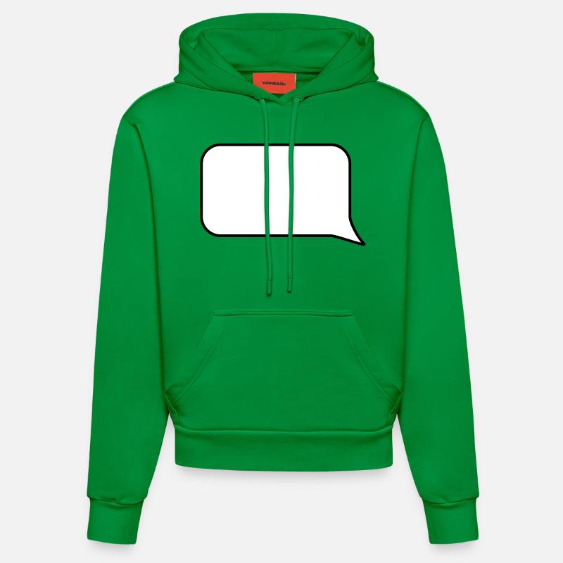 Sprechblase // Comic // Spruch machen // Aussage - Organic Fitted Hoodie Made in EU - City Green