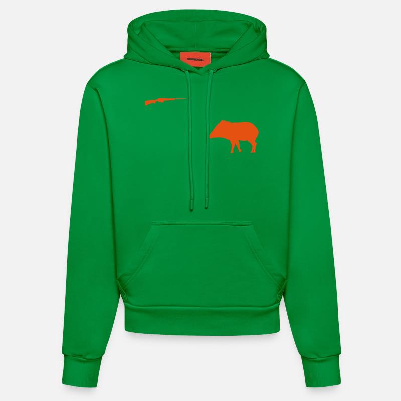 Sanglier - Sweat à capuche bio ajusté fabriqué en UE - City Green