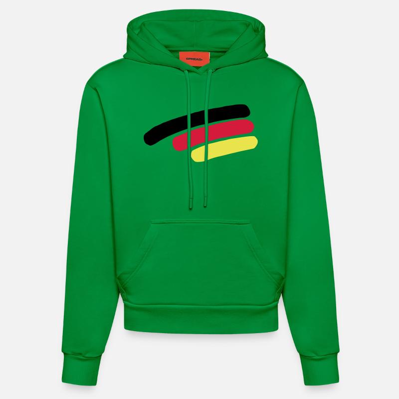 Drapeau de l'Allemagne - Sweat à capuche bio ajusté fabriqué en UE - City Green
