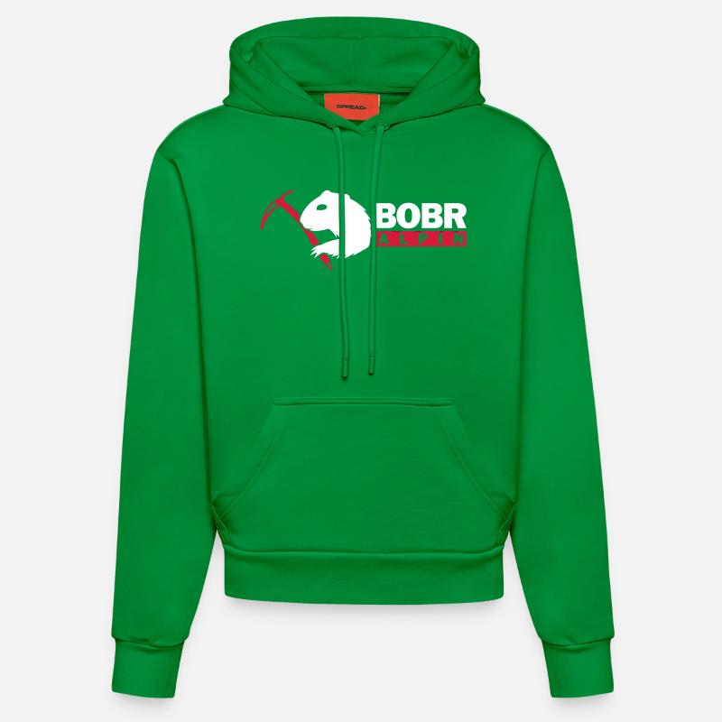 Bobr Alpin Logo - Sweat à capuche bio ajusté fabriqué en UE - City Green