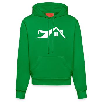 Roof - Organic Fitted Hoodie Made in EU - City Green - Front