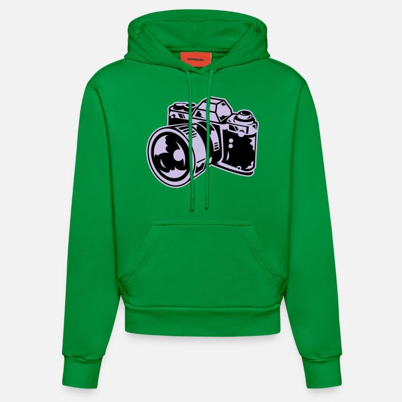 camera - Sweat à capuche bio ajusté fabriqué en UE - City Green