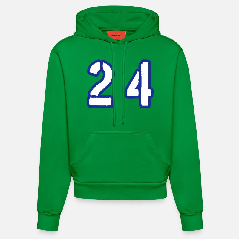 24 Symbole numérique - Sweat à capuche bio ajusté fabriqué en UE - City Green
