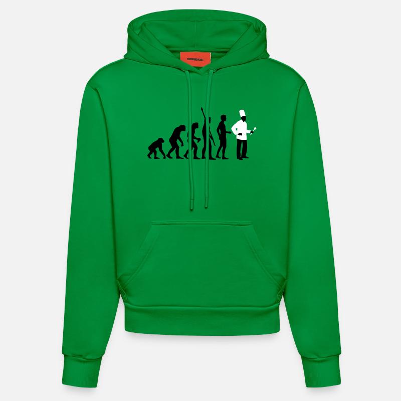evolution_koch_2c - Sweat à capuche bio ajusté fabriqué en UE - City Green