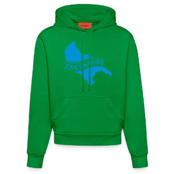 Zakynthos - Organic Fitted Hoodie Made in EU - City Green - Vorne