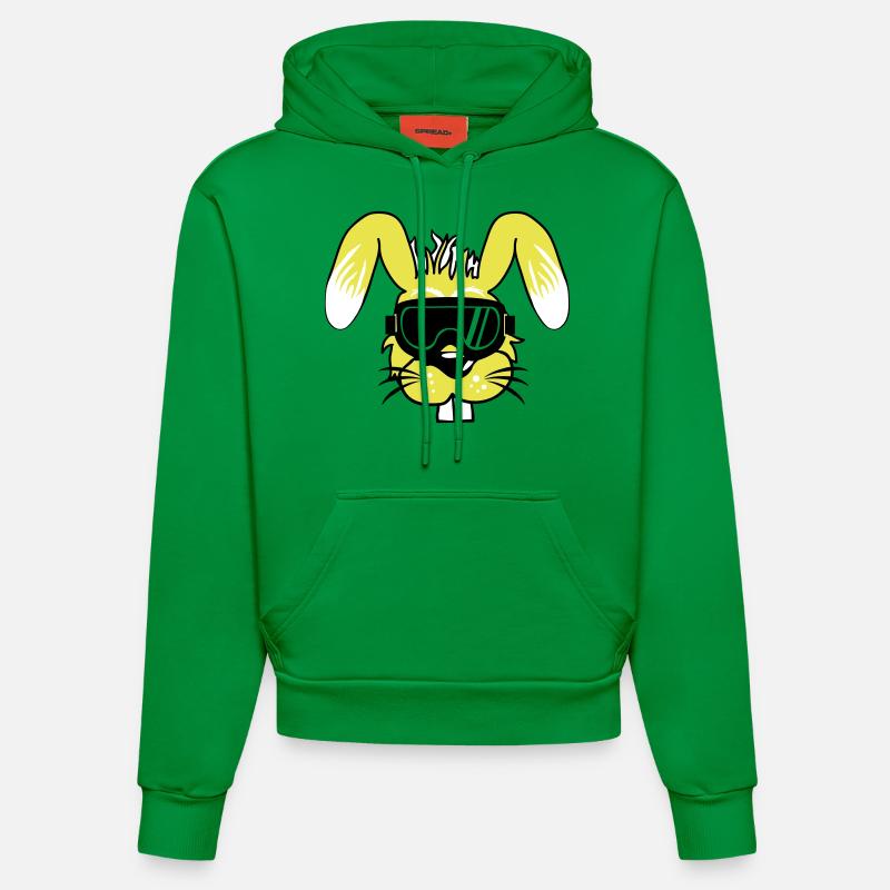 skihase - Sweat à capuche bio ajusté fabriqué en UE - City Green
