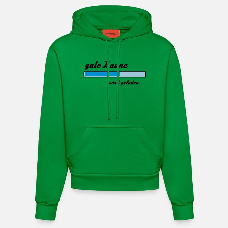 Bonne humeur se charge ... - Sweat à capuche bio ajusté fabriqué en UE - City Green