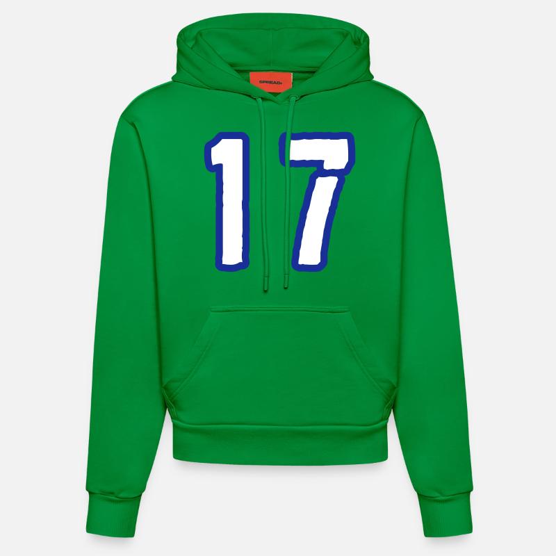 17 Symbole numérique - Sweat à capuche bio ajusté fabriqué en UE - City Green