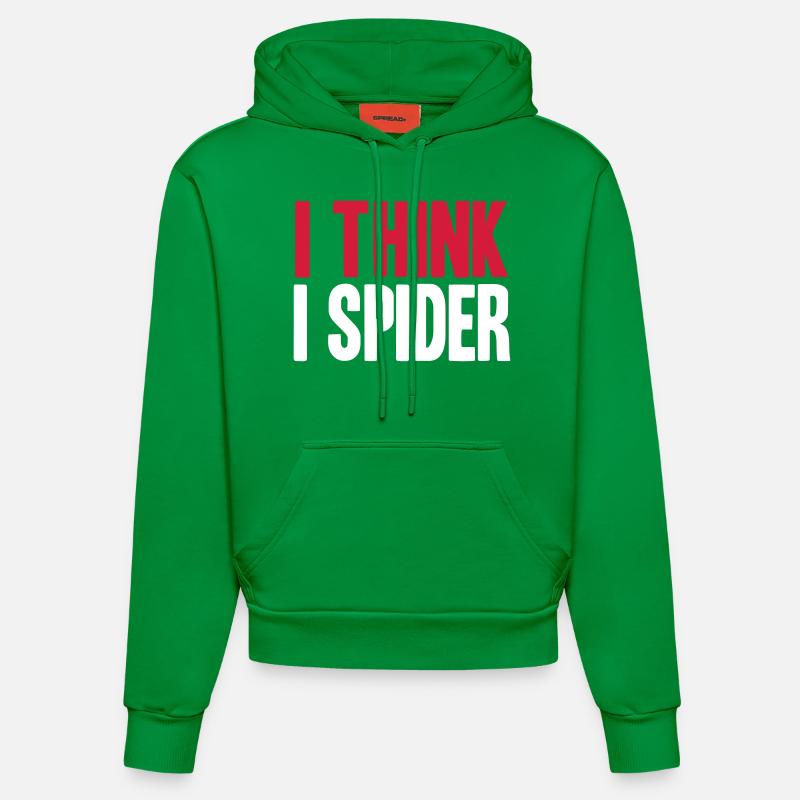 I THINK I SPIDER (DENGLISCH) - Sweat à capuche bio ajusté fabriqué en UE - City Green