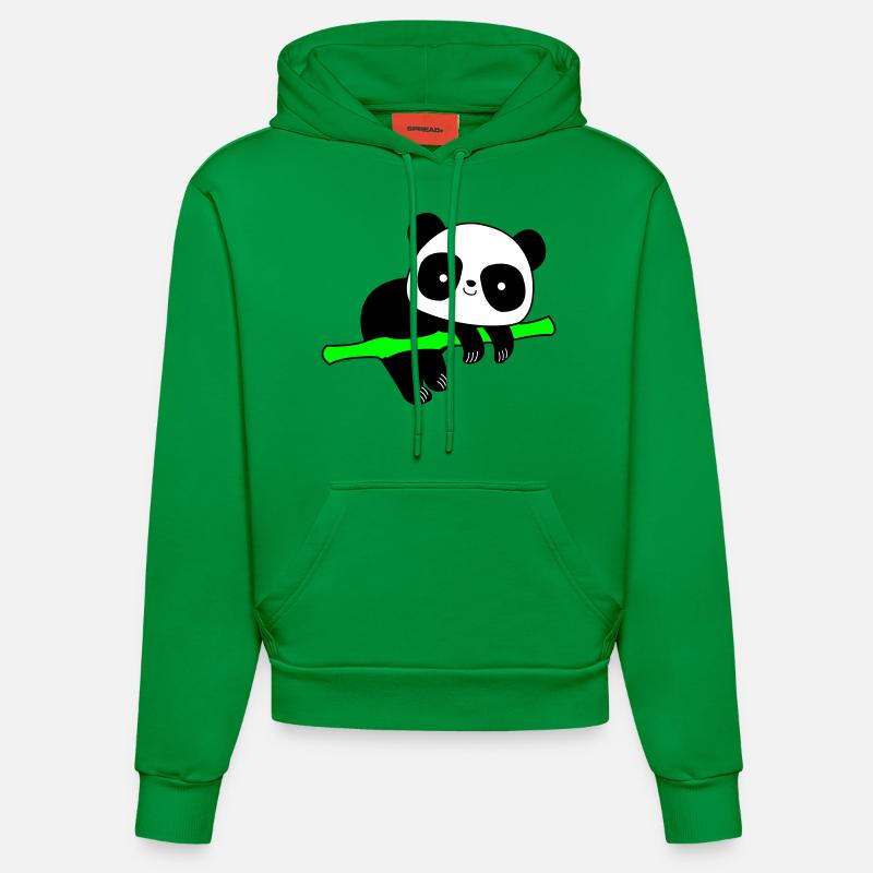 Panda - Sweat à capuche bio ajusté fabriqué en UE - City Green