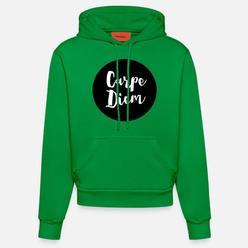 CARPE DIEM - Sweat à capuche bio ajusté fabriqué en UE - City Green
