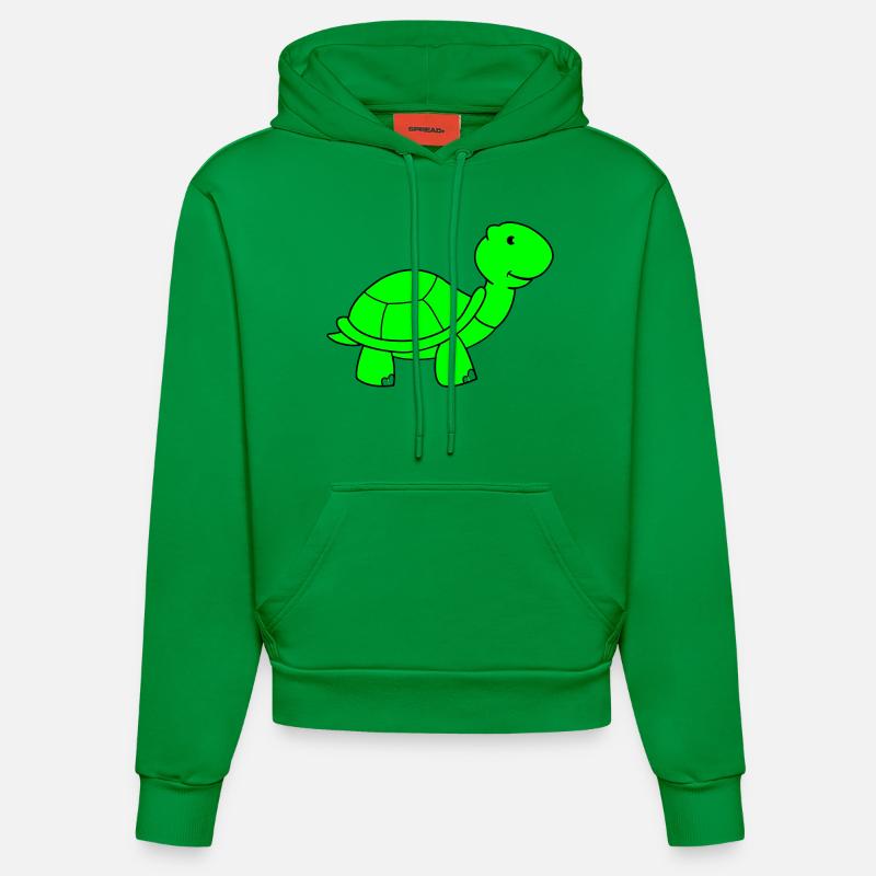 tortue - Sweat à capuche bio ajusté fabriqué en UE - City Green