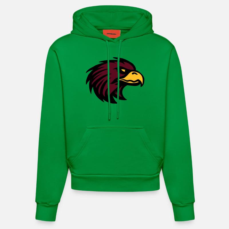 Aigle, Eagle - Sweat à capuche bio ajusté fabriqué en UE - City Green