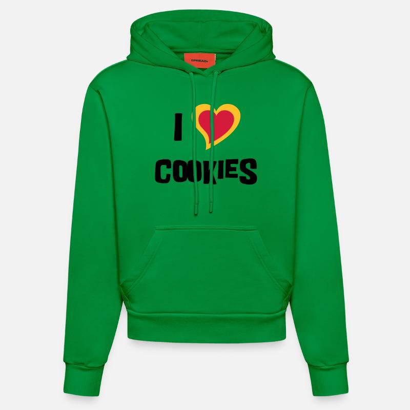 J'Aime les Biscuits - Sweat à capuche bio ajusté fabriqué en UE - City Green