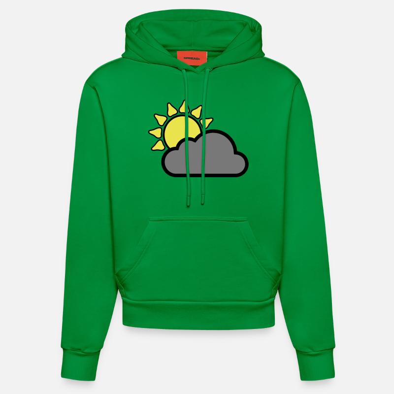 Cloud - Sun - Couverture - Soleil - Sweat à capuche bio ajusté fabriqué en UE - City Green