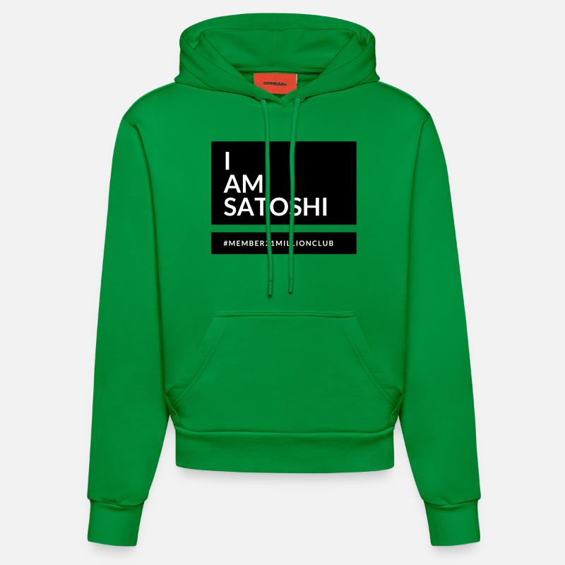 Je suis Satoshi - Sweat à capuche bio ajusté fabriqué en UE - City Green