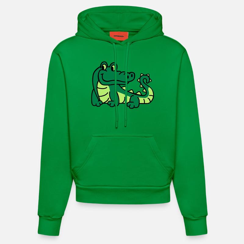 Crocodile - Sweat à capuche bio ajusté fabriqué en UE - City Green