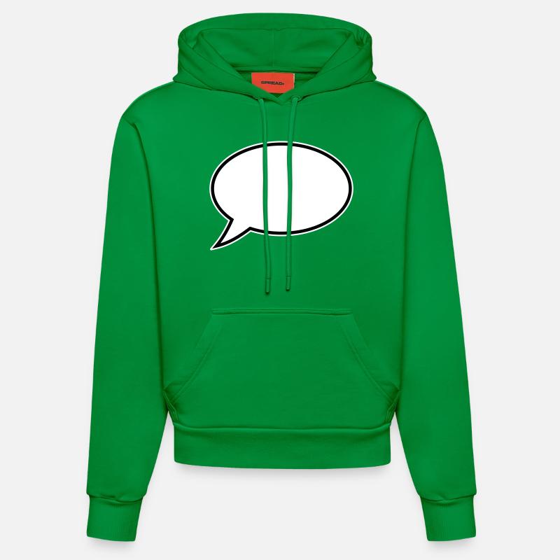Conception de bulles de dialogue - Sweat à capuche bio ajusté fabriqué en UE - City Green
