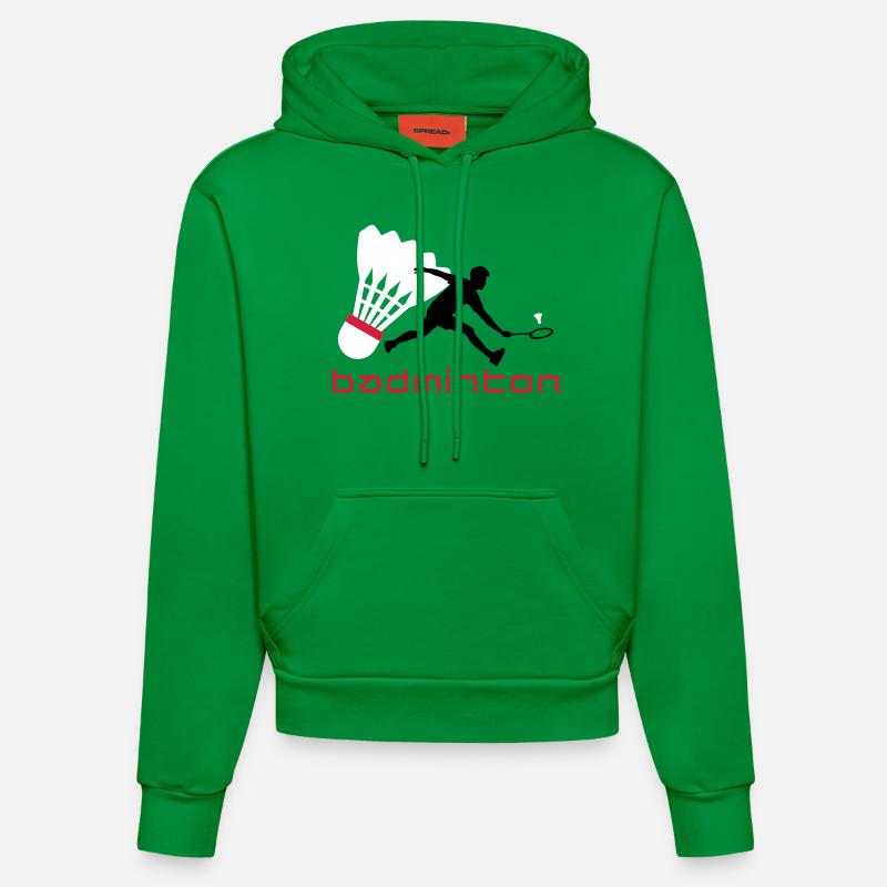 badminton_022011_t_3c - Sweat à capuche bio ajusté fabriqué en UE - City Green