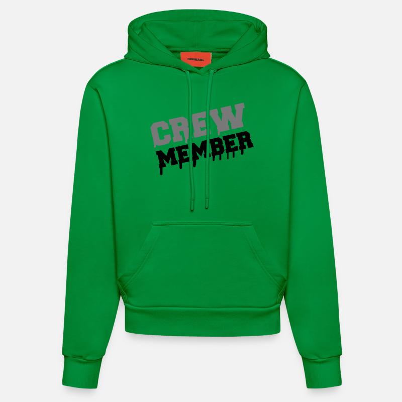 crew_member02 - Sweat à capuche bio ajusté fabriqué en UE - City Green
