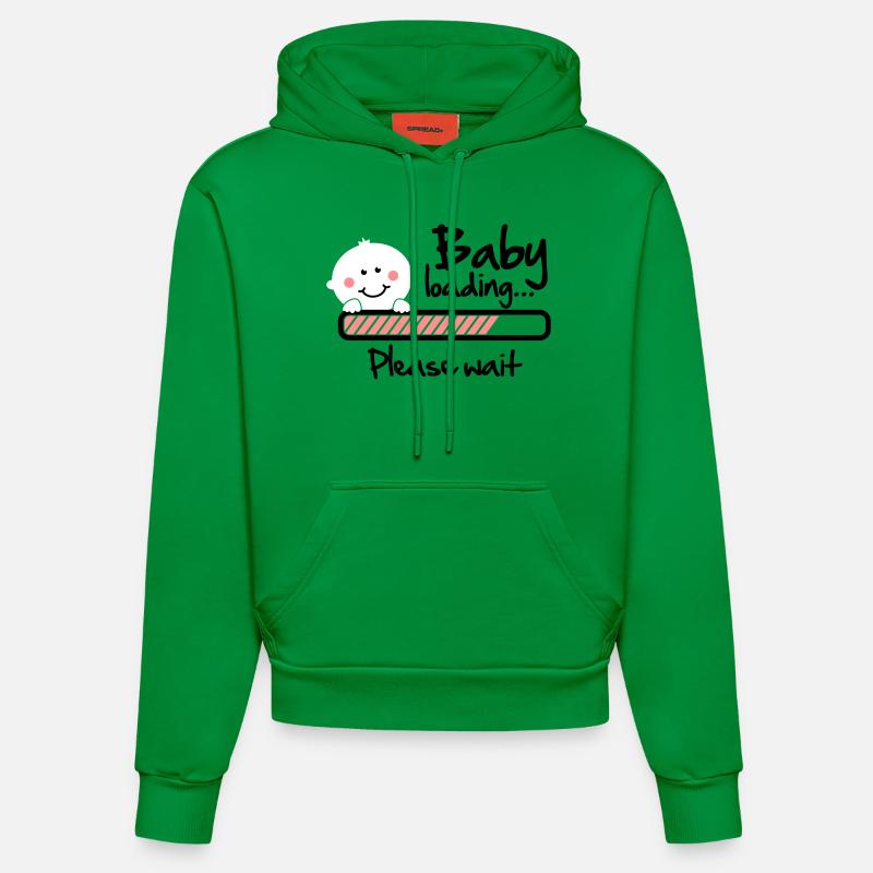 Baby loading - please wait - Sweat à capuche bio ajusté fabriqué en UE - City Green
