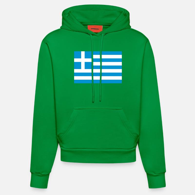 Grèce - Sweat à capuche bio ajusté fabriqué en UE - City Green
