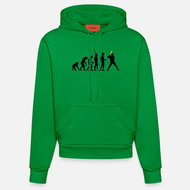 evolution_baseball_2c - Sweat à capuche bio ajusté fabriqué en UE - City Green