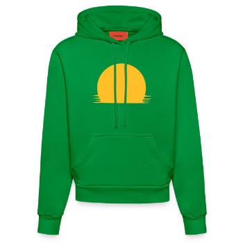 sonnenuntergang - Organic Fitted Hoodie Made in EU - City Green - Vorne