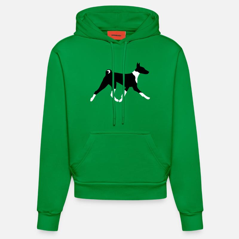 Courir Basenji - Sweat à capuche bio ajusté fabriqué en UE - City Green