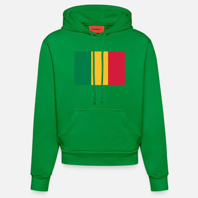 drapeau mali - mali flag - Sweat à capuche bio ajusté fabriqué en UE - City Green