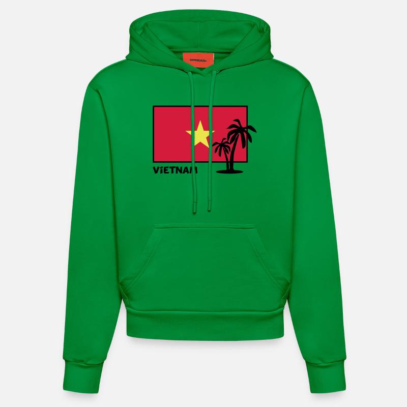 Vietnam - Sweat à capuche bio ajusté fabriqué en UE - City Green