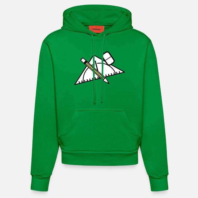 stift_lineal_radiergummi__f3 - Sweat à capuche bio ajusté fabriqué en UE - City Green