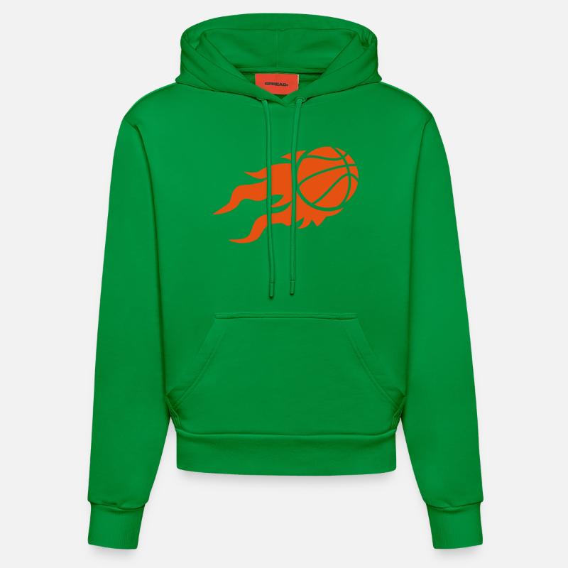Basketball - Sweat à capuche bio ajusté fabriqué en UE - City Green