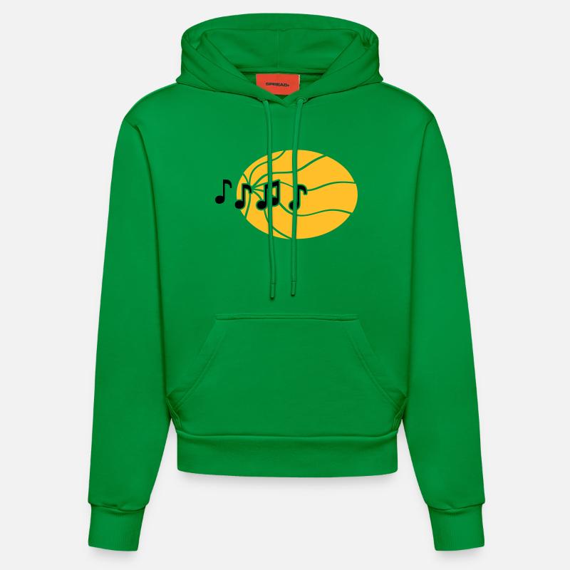 Notes de Musique Fluide - Sweat à capuche bio ajusté fabriqué en UE - City Green