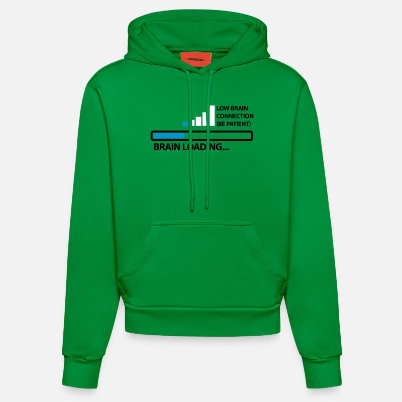 low_brain_connetion_loading_3c - Sweat à capuche bio ajusté fabriqué en UE - City Green