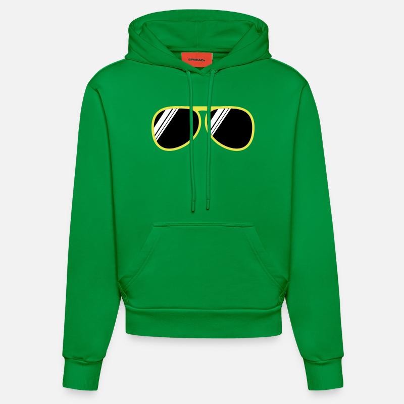 brille - Sweat à capuche bio ajusté fabriqué en UE - City Green