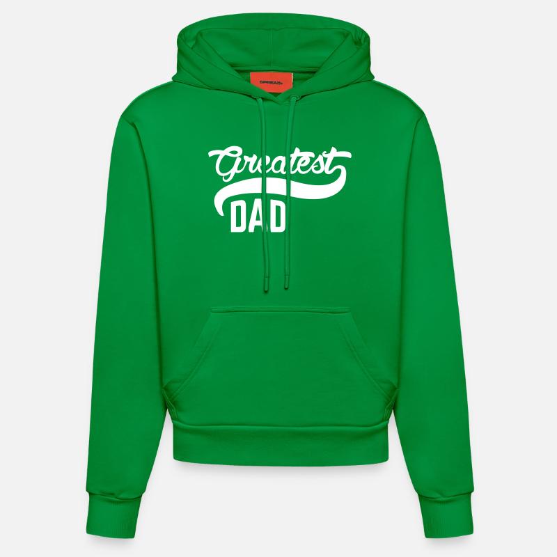 Greatest Dad - Sweat à capuche bio ajusté fabriqué en UE - City Green