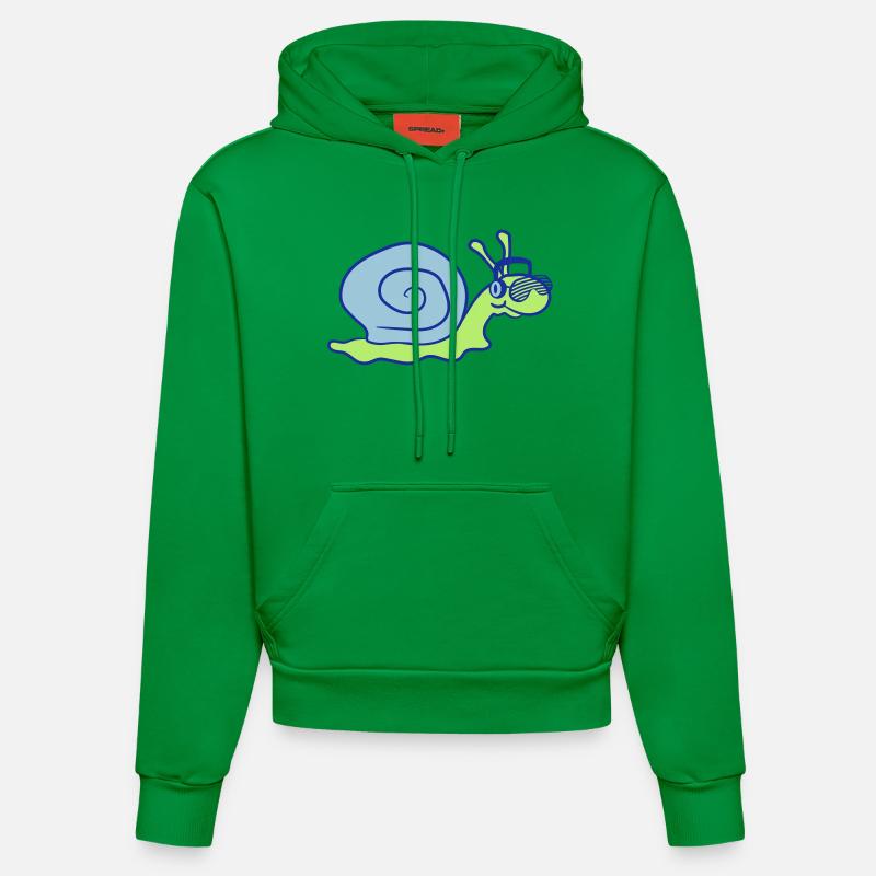 Cool DJ Escargot Mignon Shell - Sweat à capuche bio ajusté fabriqué en UE - City Green