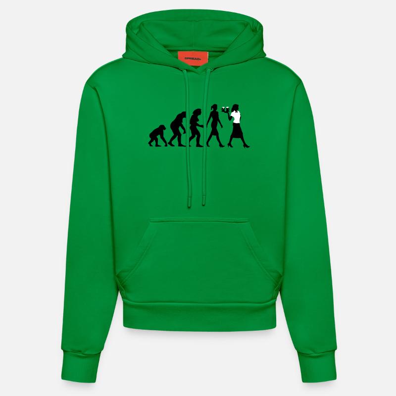 evolution_kellnerin_122013_a_2c - Organic Fitted Hoodie Made in EU - City Green