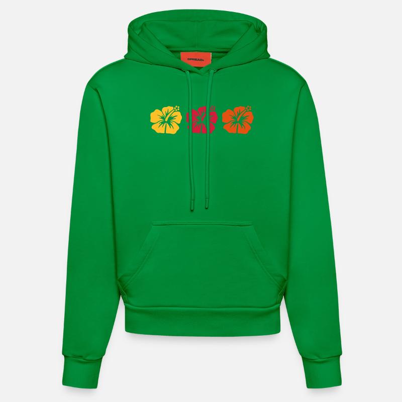 Hibiscus - Sweat à capuche bio ajusté fabriqué en UE - City Green