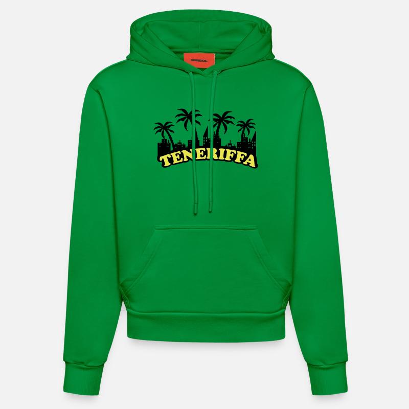 teneriffa - Sweat à capuche bio ajusté fabriqué en UE - City Green