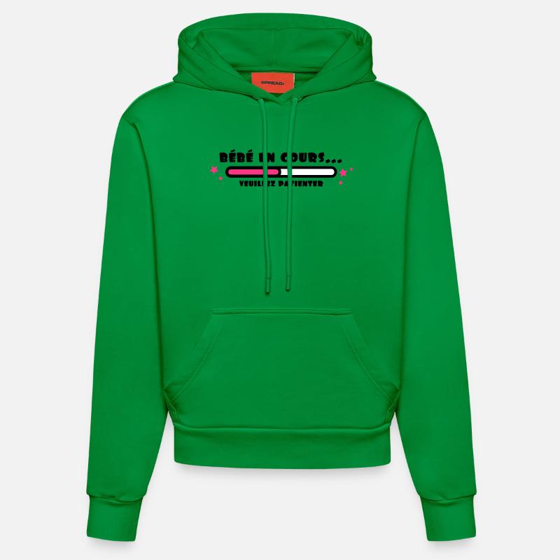 bébé en cours - Sweat à capuche bio ajusté fabriqué en UE - City Green