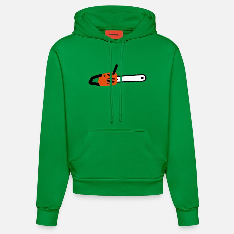 la scie à chaîne - Sweat à capuche bio ajusté fabriqué en UE - City Green